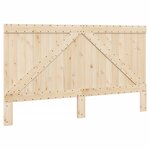 vidaXL Cadre de lit avec tête de lit 200x200 cm Bois de pin massif