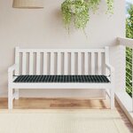 vidaXL Coussin de banc de jardin carreaux noir 150x50x4cm tissu oxford