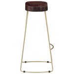 vidaXL Tabourets de bar Gavin lot de 2 bois de manguier massif