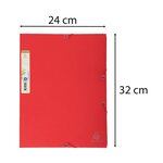 Chemise 3 Rabats À Élastique Carte Recyclée 380g/m2 Forever - A4 - Rouge - X 25 - Exacompta