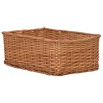 vidaXL Ensemble de paniers gigognes 4 Pièces Marron Saule