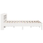 vidaXL Cadre de lit sans matelas blanc 140x190 cm bois de pin massif