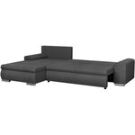 Canapé d'angle convertible réversible 5 places Indian - Tissu gris foncé - 289 x 94/188 x 88 cm