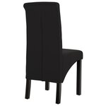 vidaXL Chaises à manger lot de 6 noir tissu