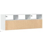vidaXL Meuble TV mural avec lumières LED blanc 130x31x45 cm