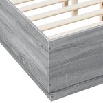 vidaXL Cadre de lit avec LED sans matelas sonoma gris 120x190 cm