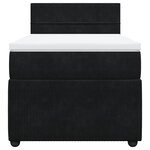 vidaXL Sommier à lattes de lit avec matelas Noir 90x190 cm Velours
