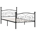 vidaXL Cadre de lit sans matelas avec sommier à lattes métal 100x200cm