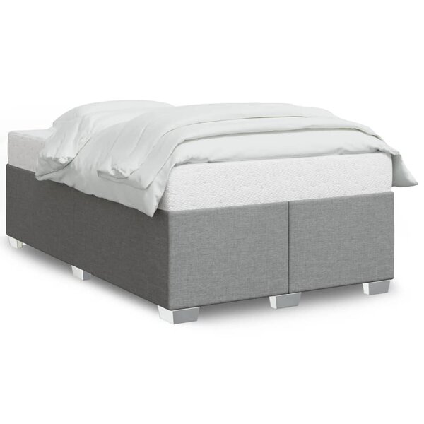 vidaXL Cadre de lit Gris clair 120x200 cm Tissu