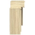 vidaXL Coiffeuse avec LED chêne sonoma 115x37x110 5 cm