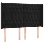 vidaXL Sommier à lattes de lit matelas et LED Noir 160x200 cm Velours
