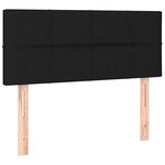 vidaXL Sommier à lattes de lit avec matelas Noir 90x200 cm Tissu