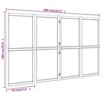 vidaXL Cloison de séparation 4 panneaux Blanc crème 280x180 cm