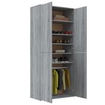 vidaXL Armoire à chaussures sonoma gris 80x39x178 cm bois d'ingénierie