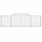 vidaXL Paniers à gabions arqués 4 Pièces 300x30x80/100 cm fer galvanisé