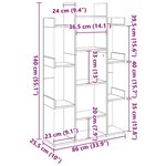 vidaXL Bibliothèque Chêne marron 86x25 5x140 cm Bois d'ingénierie