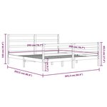 vidaXL Cadre de lit sans matelas blanc bois massif de pin 200x200 cm