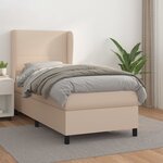 vidaXL Sommier à lattes de lit avec matelas Cappuccino 100x200 cm