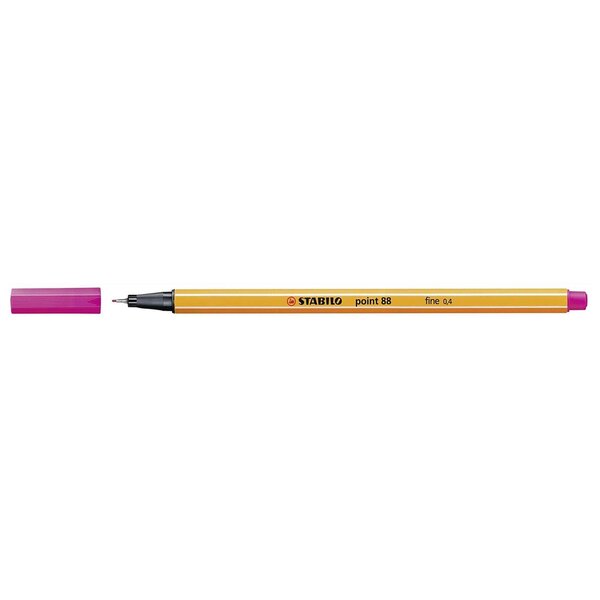 Stylo-Feutre POINT 88 Pointe Fine 0 4 mm Rose x 10 STABILO