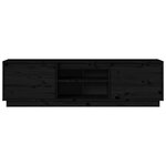 vidaXL Meuble TV Noir 140x35x40 cm Bois de pin massif
