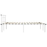vidaXL Cadre de lit Blanc Métal 160x200 cm