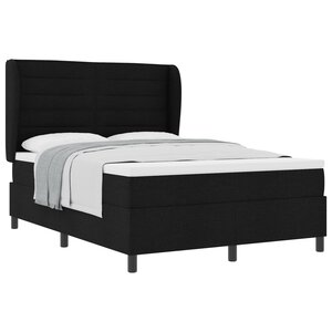 Lit Box Spring vidaXL avec Matelas Noir 140x200 cm Tissu