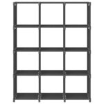 vidaXL Étagère d'affichage 12 cubes Gris 103x30x141 cm Tissu