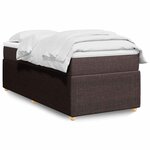 vidaXL Sommier à lattes de lit avec matelas Marron foncé 100x200 cm