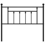 vidaXL Tête de lit métal noir 100 cm