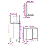 vidaXL Ensemble de meubles de salle de bain 3 Pièces chêne sonoma