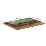 vidaXL Dessus de table rectangulaire 60x80 cm 25-27 mm Bois récupéré