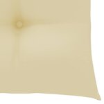 vidaXL Chaise à bascule avec coussin blanc crème Bois de teck solide