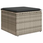 vidaXL Salon de jardin 6 Pièces avec coussins gris clair résine tressée