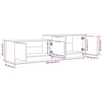 vidaXL Meuble TV blanc brillant 158 5x36x45 cm bois d'ingénierie