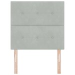 Tête de lit capitonnée Gris clair 100 cm Velours