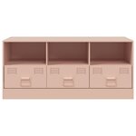 vidaXL Meuble TV rose 99x39x44 cm acier