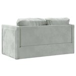 vidaXL Canapé-lit 2 en 1 gris clair 122x204x55 cm velours
