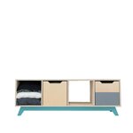 Meuble de rangement NABOSKY turquoise 1x4