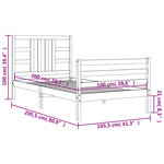 vidaXL Cadre de lit sans matelas 100x200 cm bois massif de pin