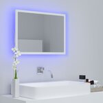 vidaXL Miroir à LED de salle de bain Blanc 60x8 5x37 cm Acrylique