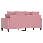 vidaXL Canapé à 2 places Rose 140 cm Velours