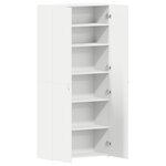 vidaXL Armoire à chaussures Blanche 80x35.5x180 cm Bois d'ingénierie