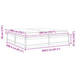 vidaXL Lit avec matelas cire marron 200x200 cm bois massif de pin