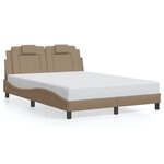 vidaXL Cadre de lit sans matelas cappuccino 120x200 cm similicuir