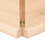 vidaXL Étagère murale 200x30x(2-4) cm bois de chêne massif non traité