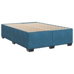 vidaXL Sommier à lattes de lit et matelas bleu 140x190 cm velours