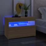 vidaXL Meubles TV avec lumières LED 2 Pièces Chêne sonoma 60x35x40 cm