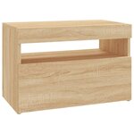 vidaXL Meubles TV avec lumières LED 2 Pièces Chêne sonoma 60x35x40 cm