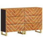 vidaXL Armoires latérales 2 Pièces marron et noir 60x33 5x75 cm