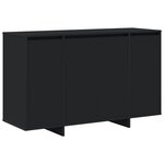 vidaXL Buffet noir Noir Bois d'ingénierie 120 x 41 x 75 cm Buffet noir